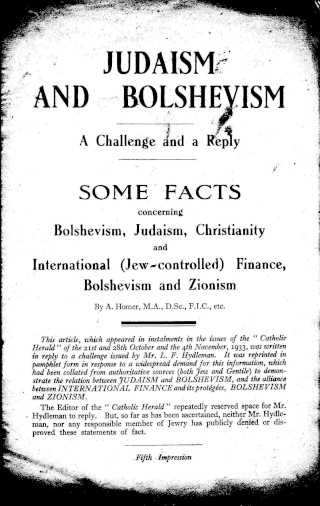 Judaism and Bolshevism, cover